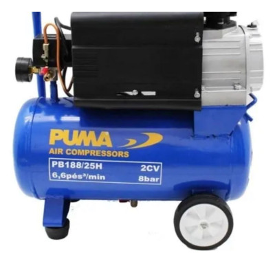 Motocompressor De Ar 6,6 Pes 116 Libras 2cv 25 Litros 110v Pb18825h