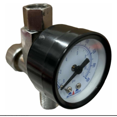 Regulador Válvula Pressão Para Pistola De Pintura Manômetro